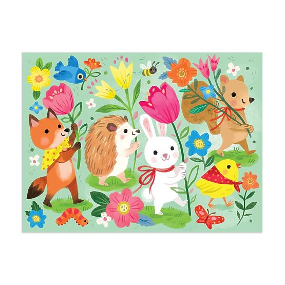 Puzzle Mudpuppy Paradă de primăvară în săculeț textil 36 de piese