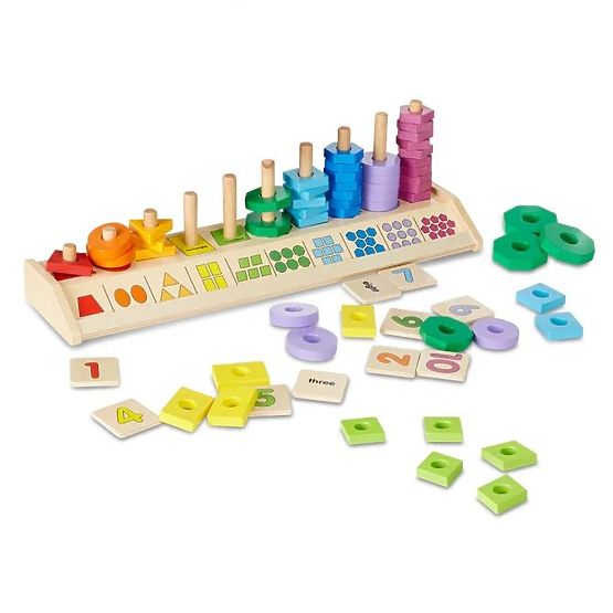 Puzzle pentru învățarea numărării, formelor și culorilor