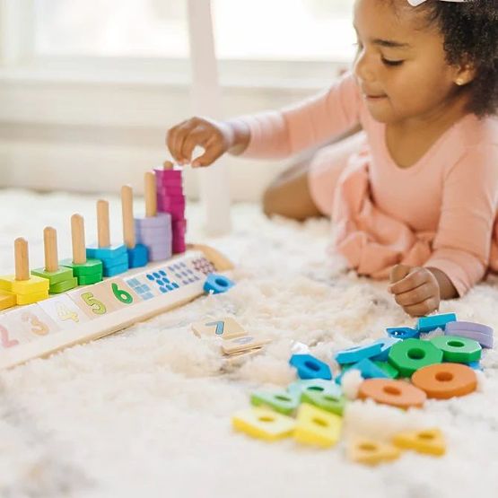 Puzzle pentru învățarea numărării, formelor și culorilor