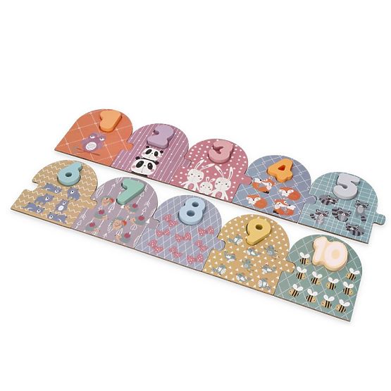 Puzzle pentru învățarea numerelor 1-10