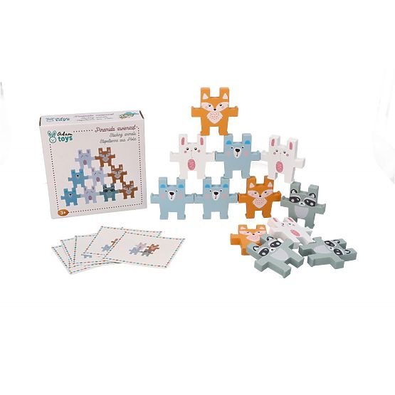 Puzzle piramidă cu animale