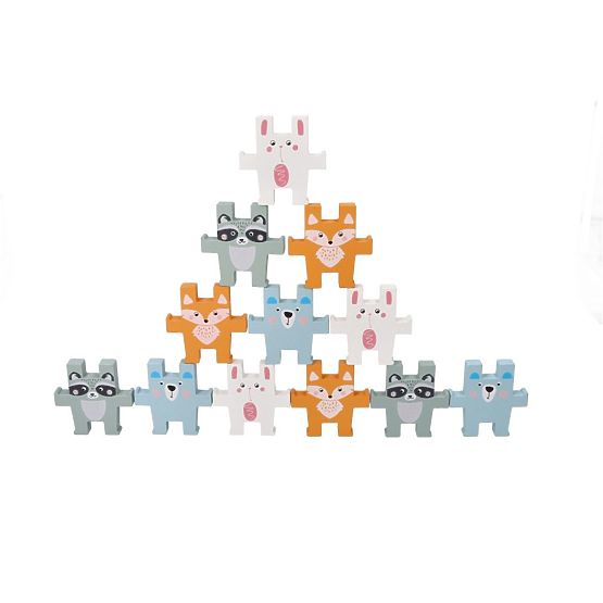 Puzzle piramidă cu animale