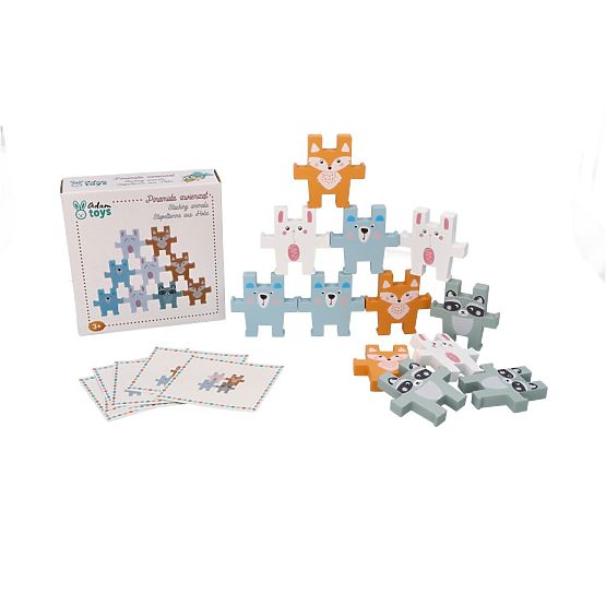 Puzzle piramidă cu animale