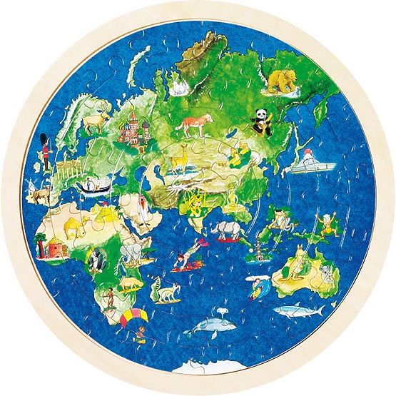 Puzzle reversibilă hartă mondială