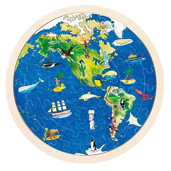 Puzzle reversibilă hartă mondială