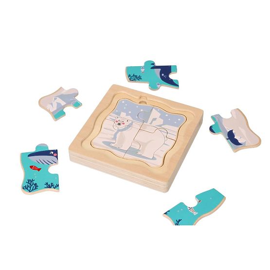 Puzzle stratificate Animale arctice