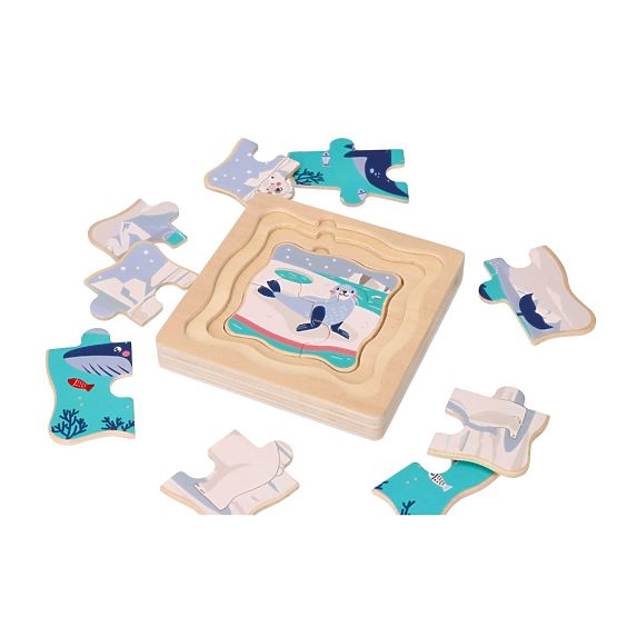 Puzzle stratificate Animale arctice