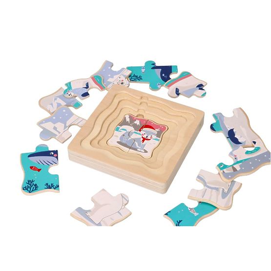Puzzle stratificate Animale arctice