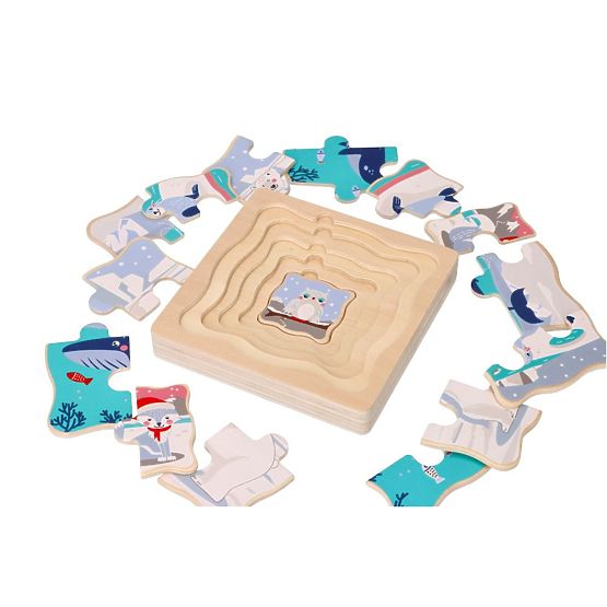 Puzzle stratificate Animale arctice