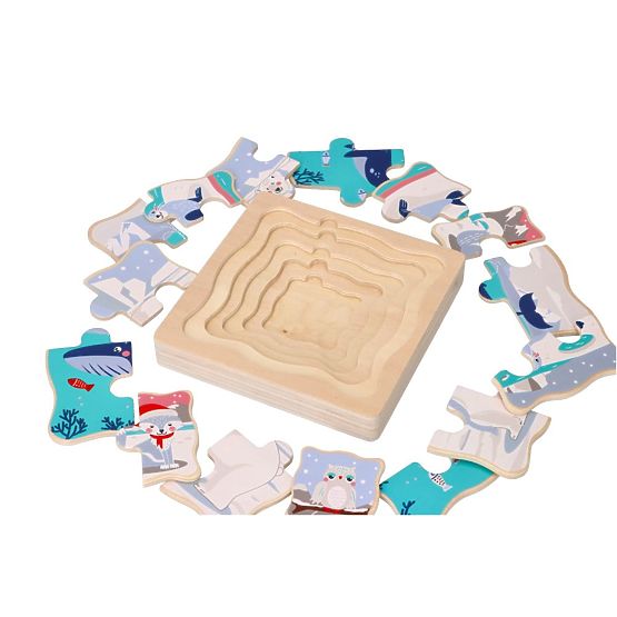 Puzzle stratificate Animale arctice