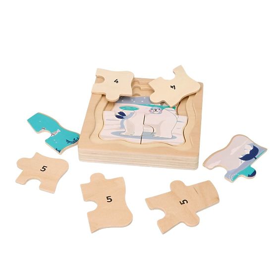 Puzzle stratificate Animale arctice