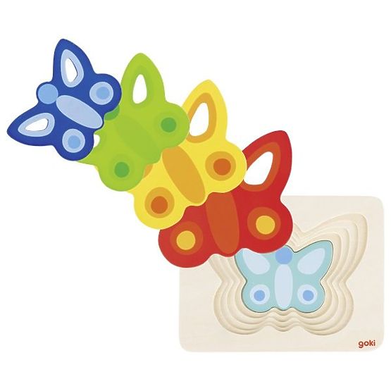 Puzzle stratificate cu fluturi