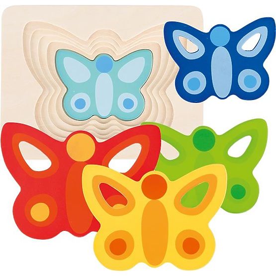 Puzzle stratificate cu fluturi