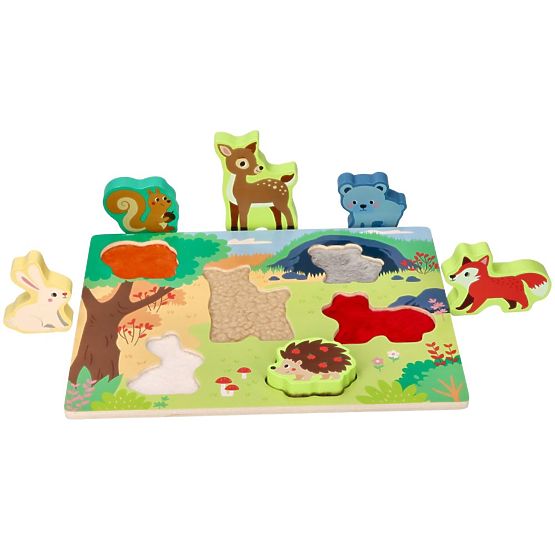 Puzzle tactil 3D Animale din pădure