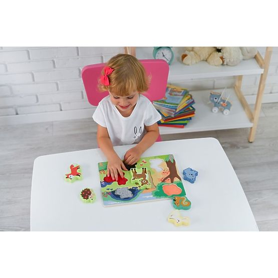 Puzzle tactil 3D Animale din pădure