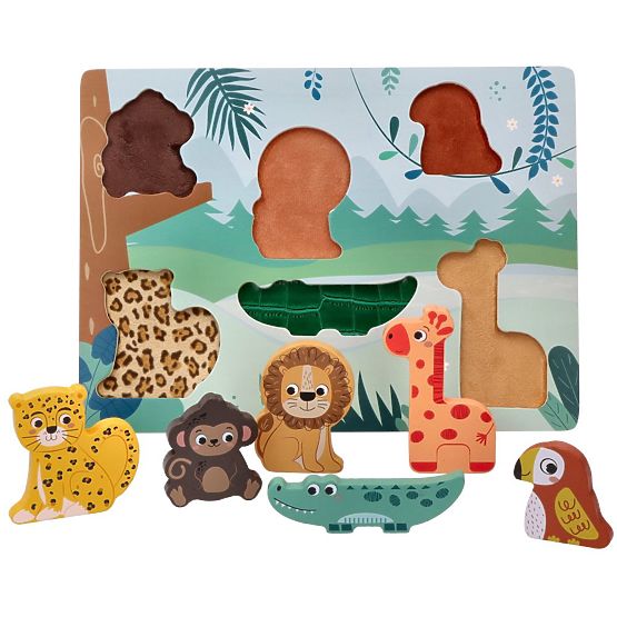 Puzzle tactil 3D Animale din safari