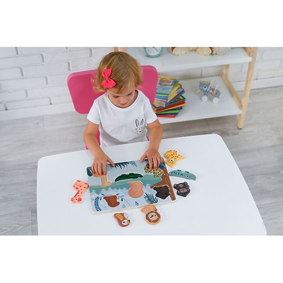 Puzzle tactil 3D Animale din safari