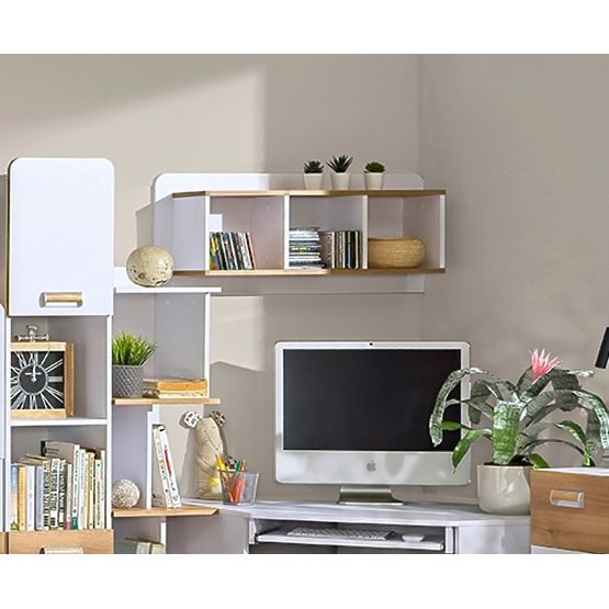 Raft suspendat L9 - alb / stejar nash