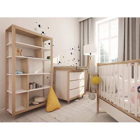 raft de cărți elegant cremă