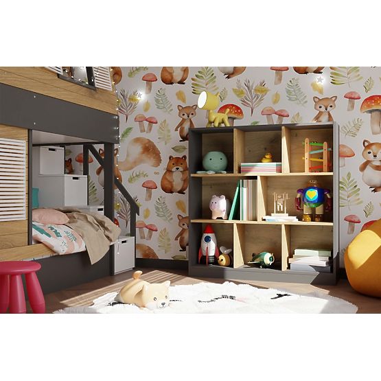 Raft Fiesta 8P ANTRACIT STEJAR ARTISAN