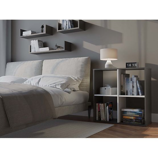 Raft Malax 2x2 ANTRACIT ALB