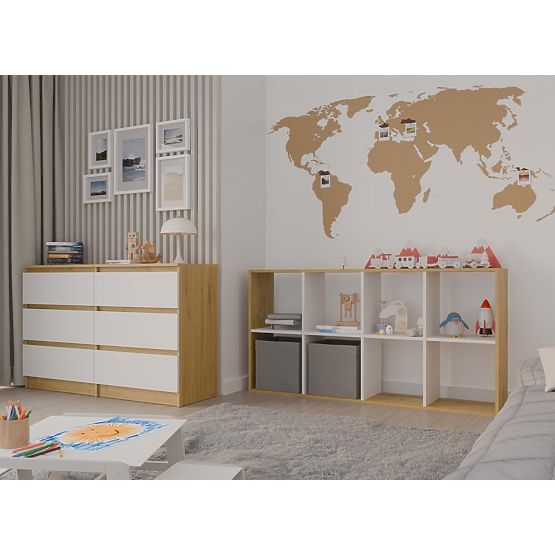 Raft Malax 2X4 Stejar Artisan Alb