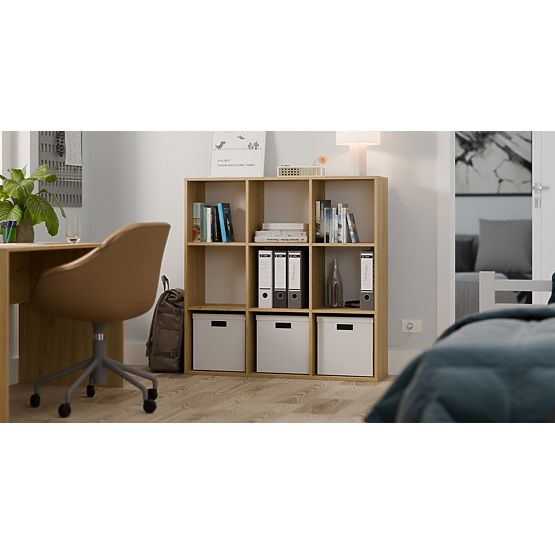 RAFT MALAX 3x3 H STEJAR ARTISAN CU PANOURI SPATE HDF SOLIDE 110x110 CM