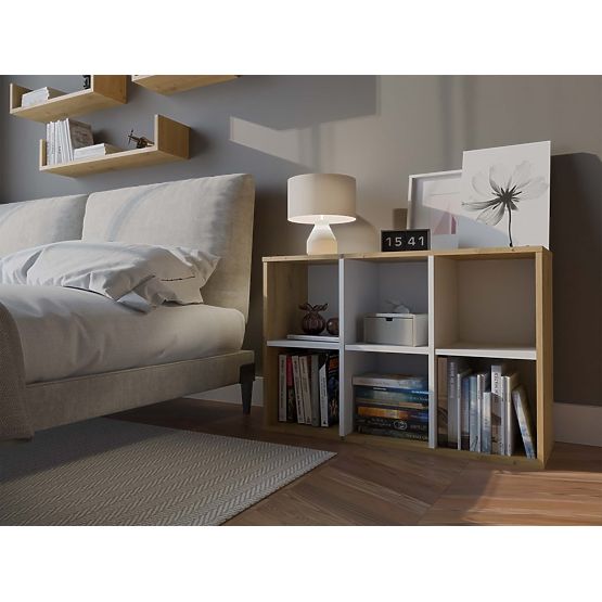 Raft Malax MINI 2X3 STEJAR ARTISAN ALB