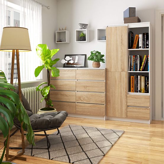 RAFT OFFICE 80 cm CLP R11 PK ALB / SONOMA