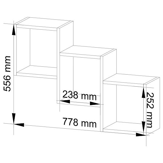RAFT POLIȚĂ DE PERETE STAR ALBĂ