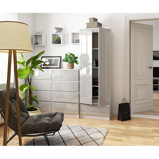 RAFT R 60 cm CLP 1 SERTAR 4 RAFTURI ALB / LUCIOAS METALIC