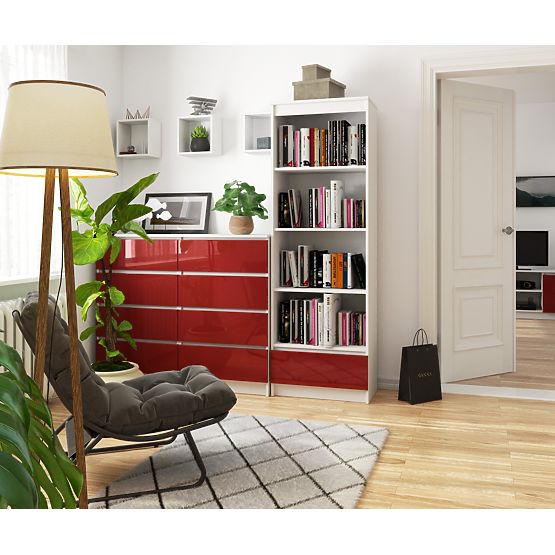 RAFT R 60 cm CLP 1 SERTAR 4 RAFTURI ALB / ROȘU LUCIOAS