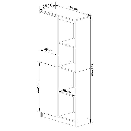 RAFT R80 1D 4P CLP STEJAR SONOMA
