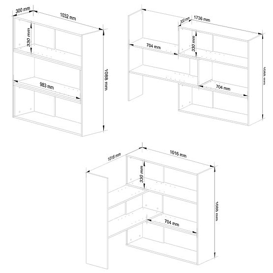 Raft reglabil mini TWIST - stejar sonoma