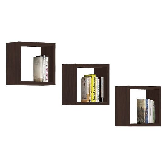 RAFTURI DE PERETE K 25x25cm SET 3 BUC WENGE