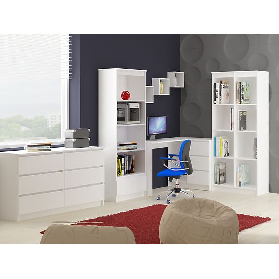 RAFTURI DE PERETE K 25x25cm SET 3 BUCĂȚI ALB