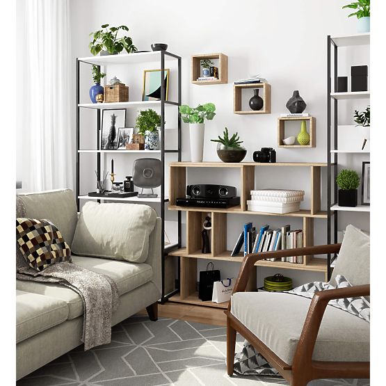 RAFTURI DE PERETE K 25x25cm SET 3 BUCĂȚI STEJAR SONOMA