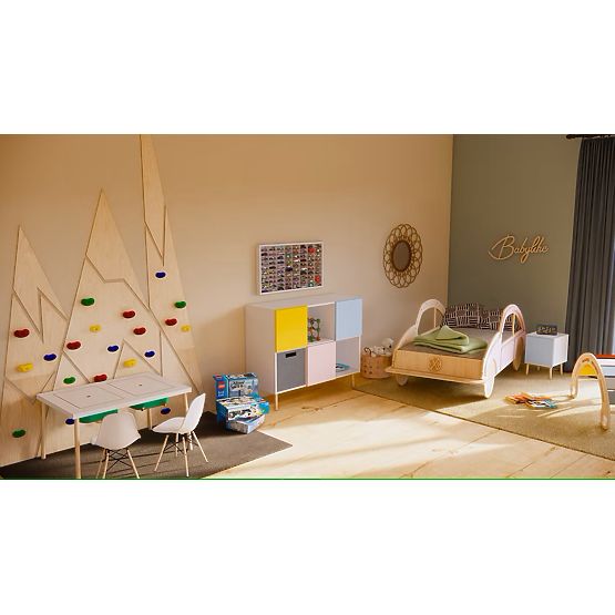 Rafturi pentru mașinuțe Hot Wheels - natur, 80 de locuri