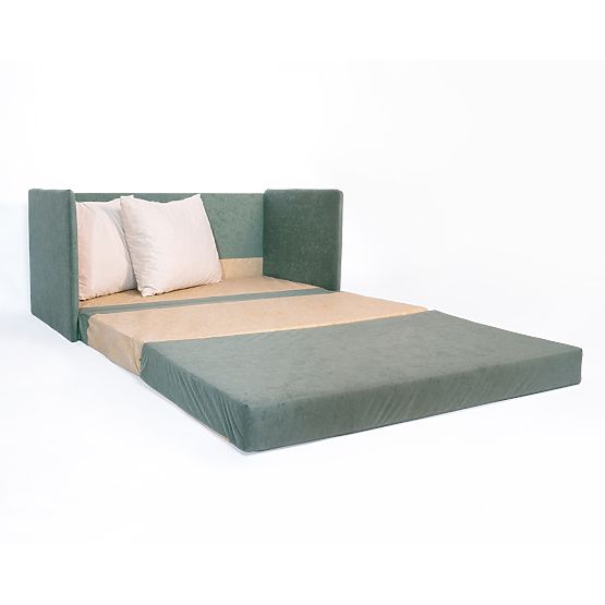 Canapea extensibilă Jack - verde închis / bej