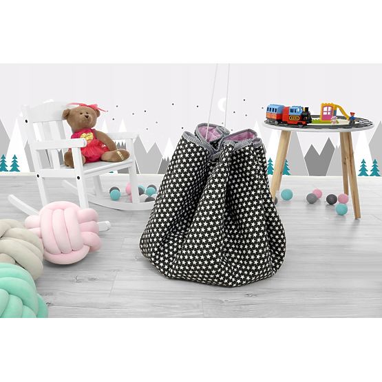 Sac de jucării și pătură de joacă la un loc – model Zebră