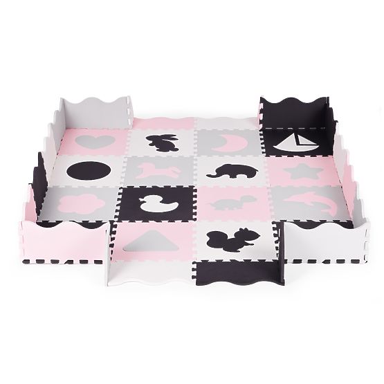 Saltea de spumă cu gard puzzle piscină uscată 36 de piese ECOTOYS