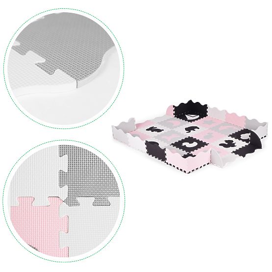 Saltea de spumă cu gard puzzle piscină uscată 36 de piese ECOTOYS