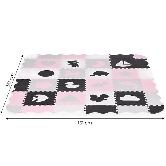 Saltea de spumă cu gard puzzle piscină uscată 36 de piese ECOTOYS