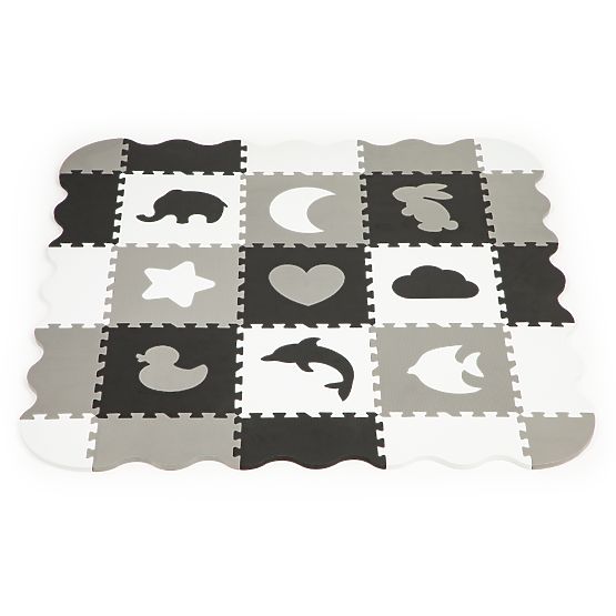 Saltea de spumă cu margine puzzle piscină uscată 25 bucăți ECOTOYS