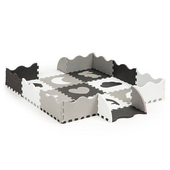 Saltea de spumă cu margine puzzle piscină uscată 25 bucăți ECOTOYS