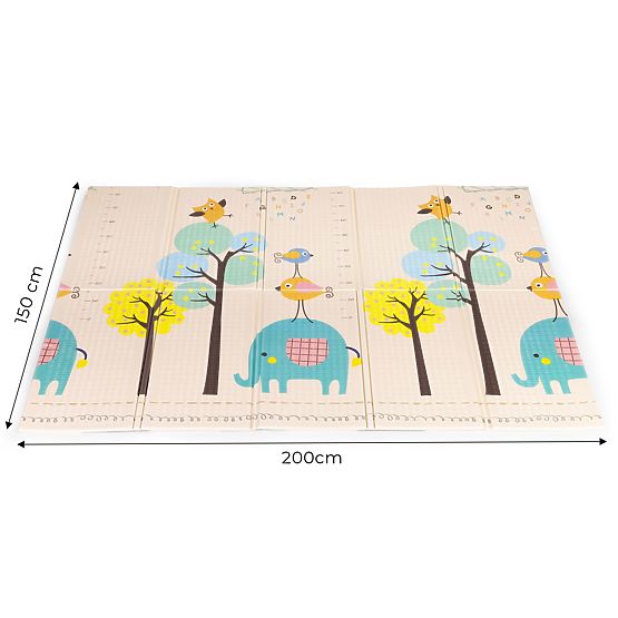 Saltea din spumă pentru copii 200x150 cm educativă, dublă față, pliabilă, cu măsură de creștere și a
