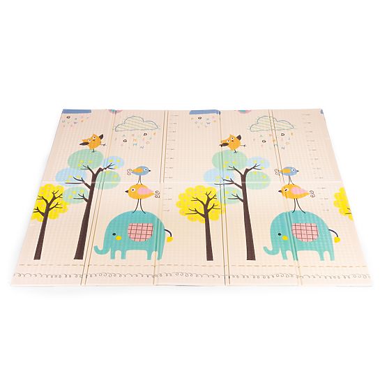 Saltea de spumă pentru copii 200x180 cm educațională, dublă față, pliabilă, cu măsurătoare de crește