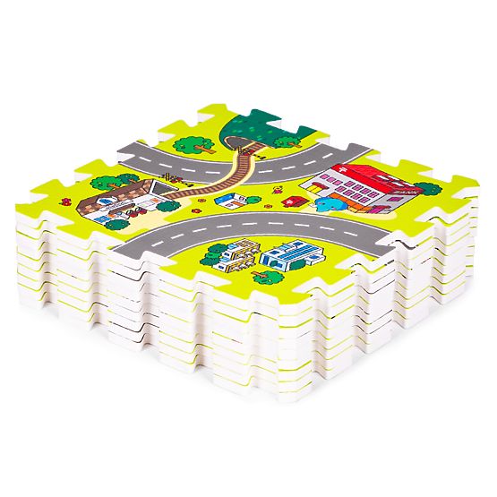 Saltea de spumă pentru copii oraș 9 piese 90,5x90,5 cm IPLAY