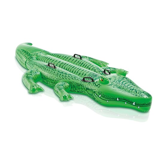 Saltea gonflabilă crocodil pentru înot cu mânere 203x114 cm INTEX 58562