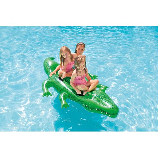 Saltea gonflabilă crocodil pentru înot cu mânere 203x114 cm INTEX 58562